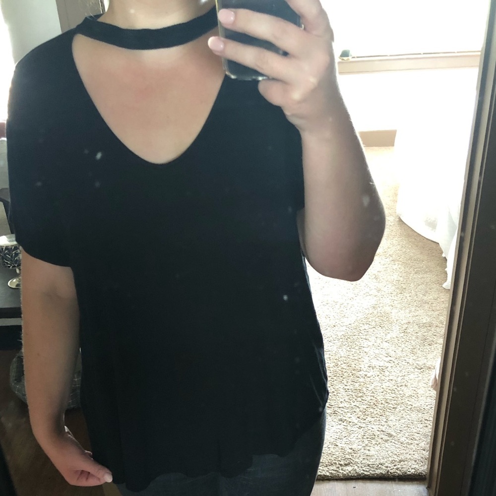 Choker Cutout T-Shirt